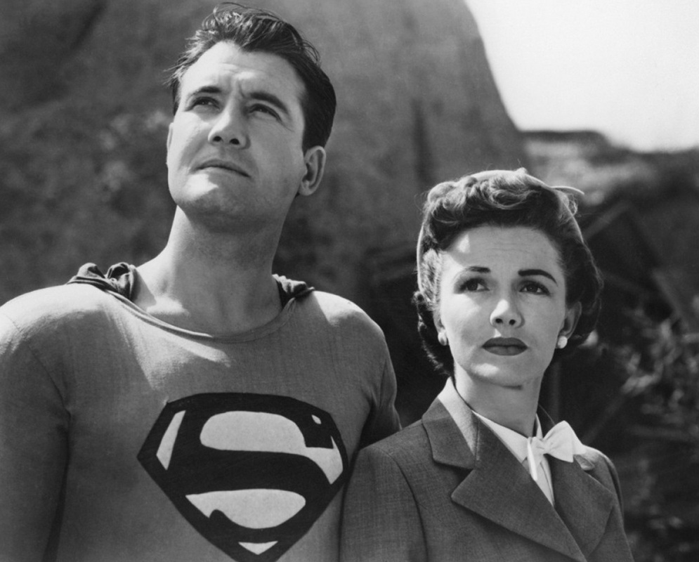 George Reeves as Superman and Phyllis Coates as Lois Lane