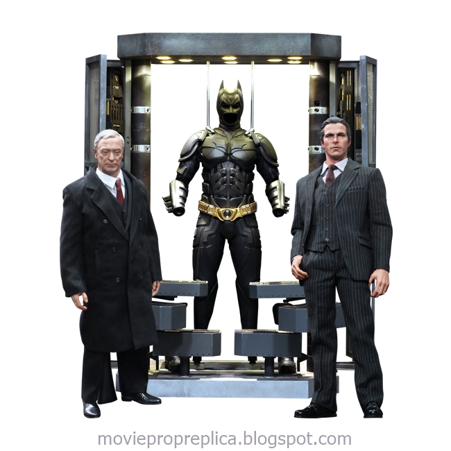 The Dark Knight: Batman Armory with Bruce Wayne and Alfred Pennyworth 1/6th Scale Figure Set (Christian Bale and Michael Caine)