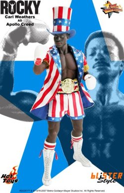 Rocky Hot Toys Sideshow Collectibles Deluxe 12 Inch Action Figure Carl Weathers as Apollo Creed