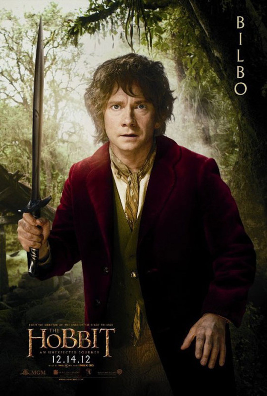 Ian Holm as old Bilbo Baggins