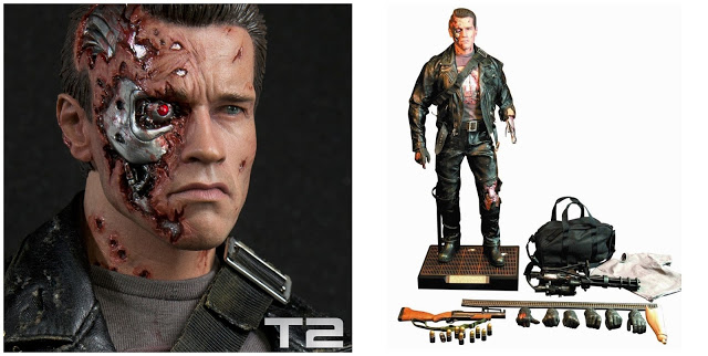 Terminator 2: The Judgment Day: T-800 Battle Damaged Edition 1/4th Scale Figure (Arnold Schwarzenegger)