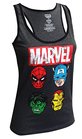 Marvel Comics Avengers Faces Distressed Racer Back Tank Top for women