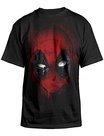Deadpool Stencil Mask Mens Black T-shirt