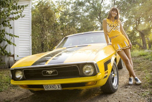Mary Elizabeth Winstead & 1972 Ford Mustang