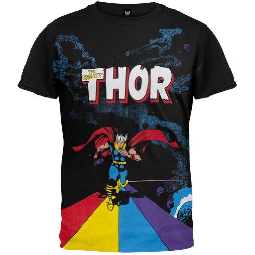 Thor - Rainbow Bridge Subway T-Shirt Black