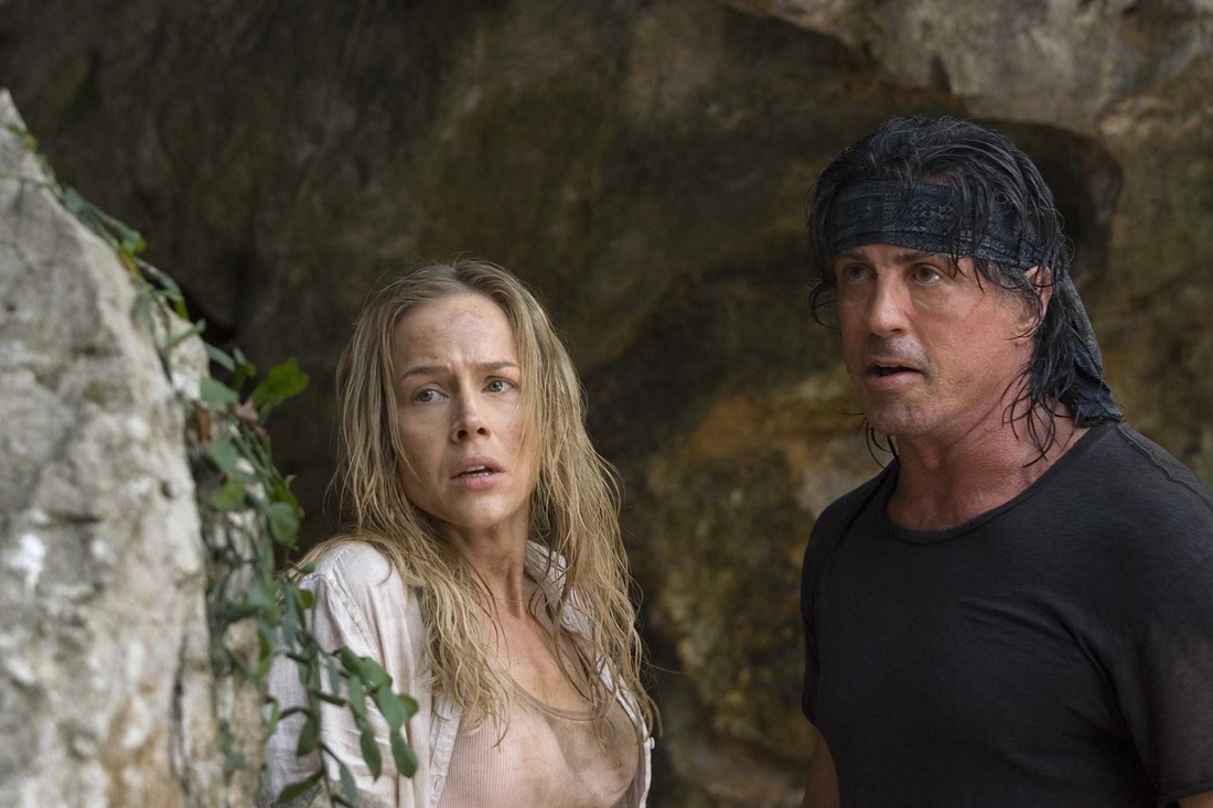 John Rambo (Sylvester Stallone) and Sarah (Julie Benz)