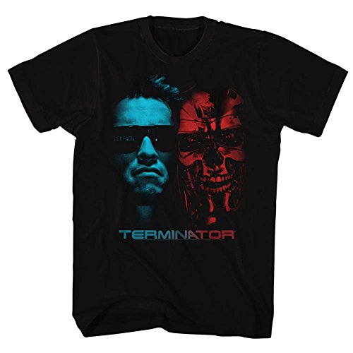 The Terminator 80s Sci-Fi Action Film Face Off Adult T-Shirt