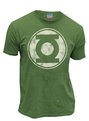 Green Lantern Kelly Green Distressed Logo Mens T-shirt