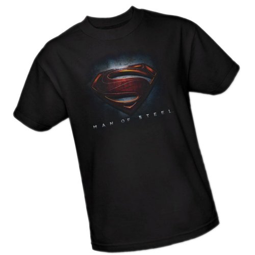 DC Comics Superman Man of Steel Logo Men's Black T-Shirt