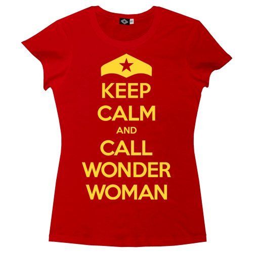 Hank Player 'Keep Calm & Call Wonder Woman' Women's T-Shirt
