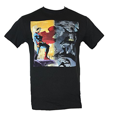 Batman vs Superman (DC Comics) Mens T-Shirt - Jim Lee Style Stand Off