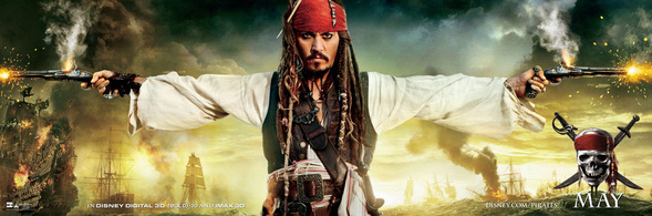 Johnny Depp as Captain Jack Sparrow: Pirates of the Caribbean