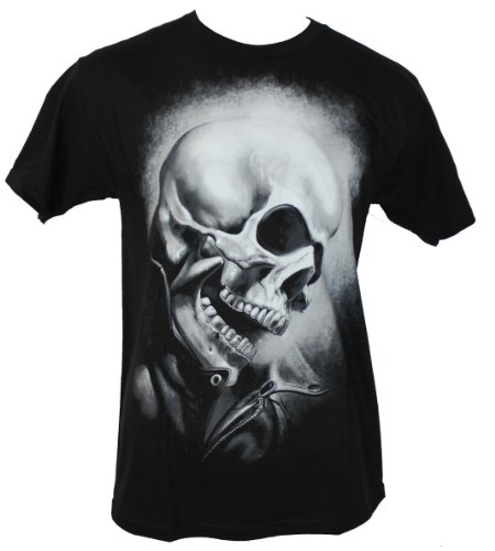 IMPB Men's Ghost Rider - Giant B & W Face Image T-Shirt