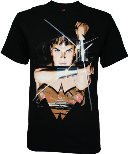 DC Comics Wonder Woman Mens Black Tee