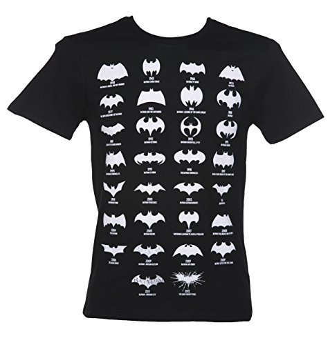 Mens Black DC Comics Batman Logo Evolution T Shirt