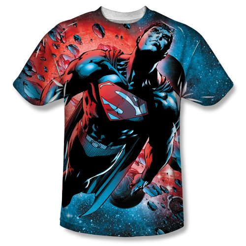 Superman Red Sun Sublimated Adult T-Shirt