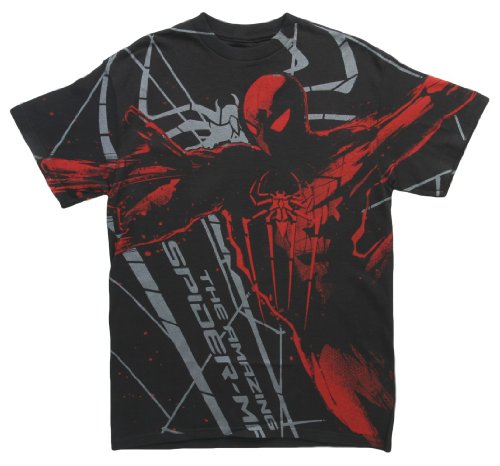 Mad Engine Men's Amazing Spiderman Red Webbings T-Shirt