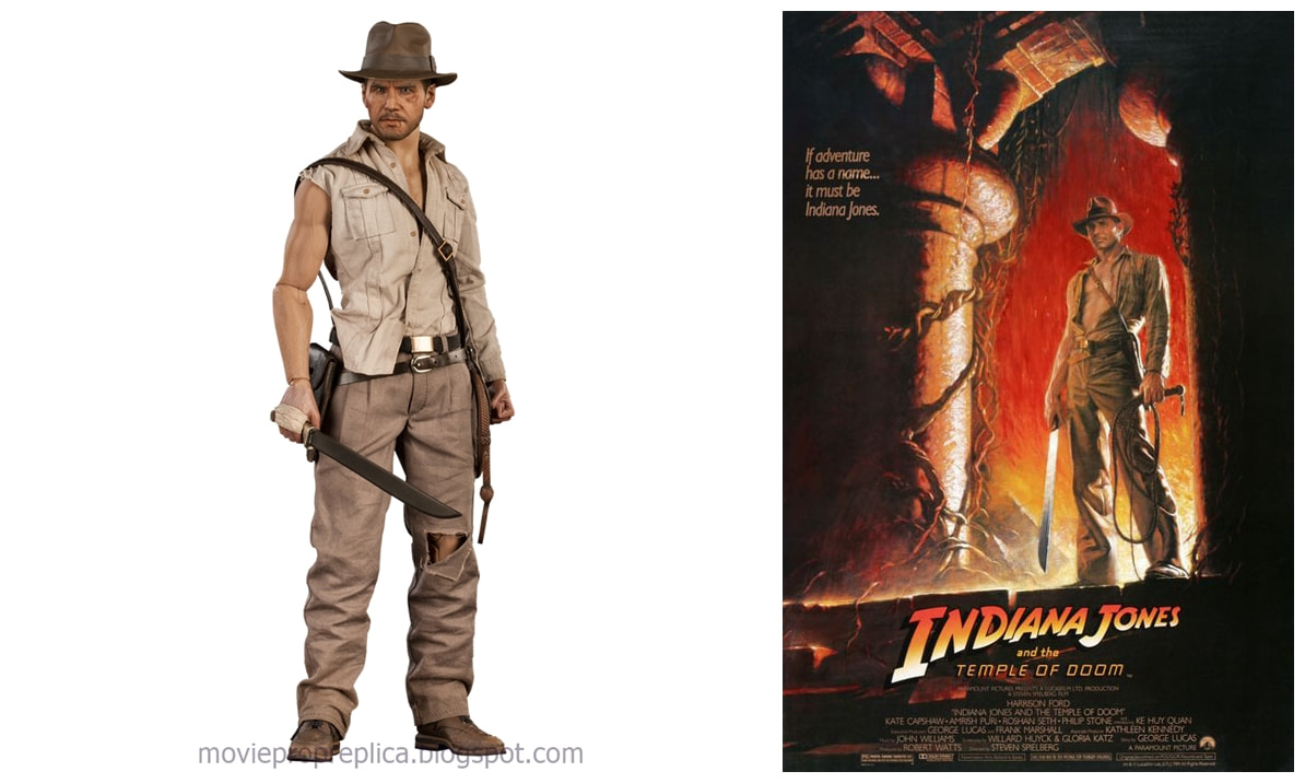 Harrison Ford as Indiana Jones: Indiana Jones Temple of Doom Movie Collectible Figure